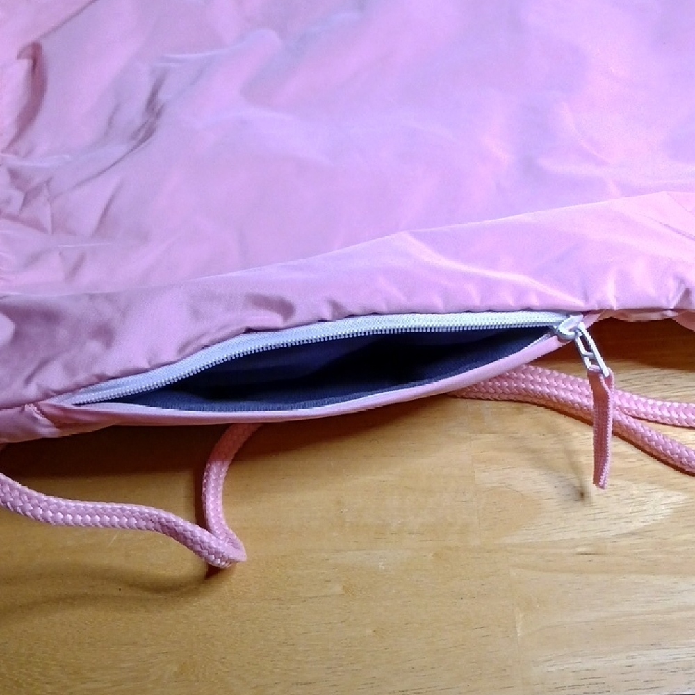 Adidas Pink Trefoil Cinch Backpack With Side Zippered Pocket - Picture 3 of 6